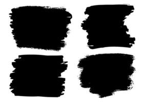 grunge black brush stroke backgrounds vector