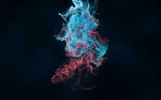 Abstract wave particles, diffuse powder, 3d rendering. photo