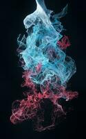 Abstract wave particles, diffuse powder, 3d rendering. photo