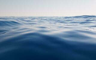 Empty water surface, 3d rendering. photo