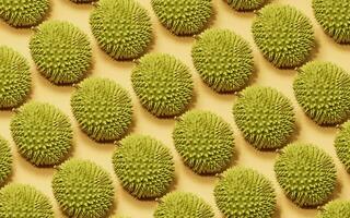 The fruit durian, delicious fruit, 3d rendering. photo