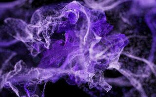 Abstract wave particles, diffuse powder, 3d rendering. photo