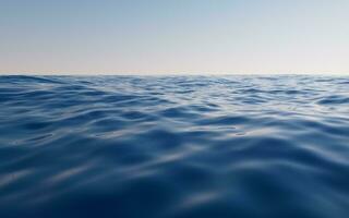 Empty water surface, 3d rendering. photo