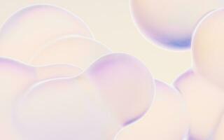 Transparent gradient bubbles, 3d rendering. photo