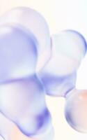 Transparent gradient bubbles, 3d rendering. photo