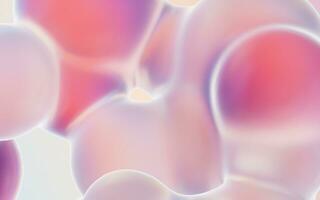 Transparent gradient bubbles, 3d rendering. photo