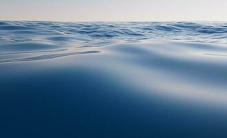 Empty water surface, 3d rendering. photo