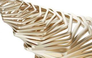 Metal frame with hexagonal shape, 3d rendering. photo
