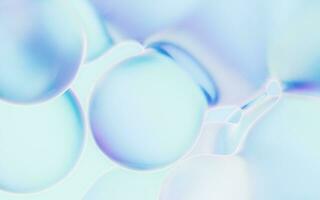 Transparent gradient bubbles, 3d rendering. photo