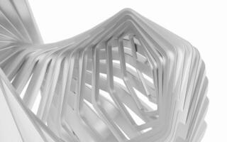 Metal frame with hexagonal shape, 3d rendering. photo
