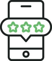 Mobile Review Icon Image. vector