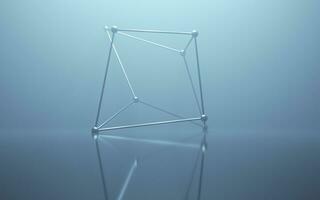 Geometry structure with fog scene, 3d rendering. photo