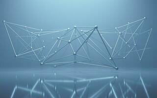 Geometry structure with fog scene, 3d rendering. photo