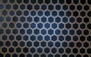 Metallic hexagon material background, 3d rendering. photo