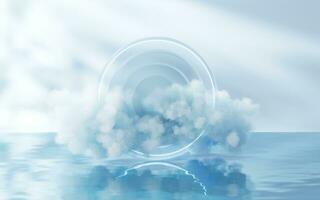 Cloud and water surface, 3d rendering. photo