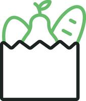 Grocery Bag Icon Image. vector