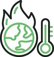 Global Warming Icon Image. vector