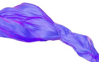 Smooth wave cloth background, 3d rendering. photo