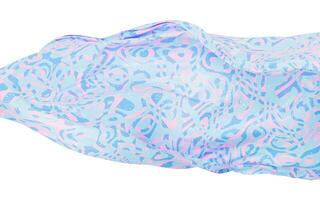 Flowing cloth with abstract wave pattern, 3d rendering. photo