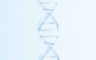 Transparent glass DNA structure, 3d rendering. photo