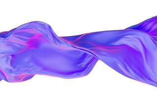 Smooth wave cloth background, 3d rendering. photo