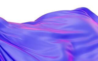 Smooth wave cloth background, 3d rendering. photo