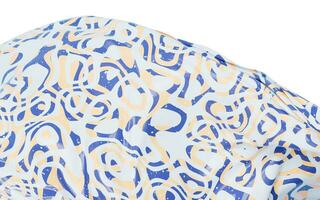 Flowing cloth with abstract wave pattern, 3d rendering. photo