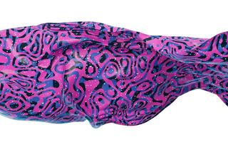 Flowing cloth with abstract wave pattern, 3d rendering. photo