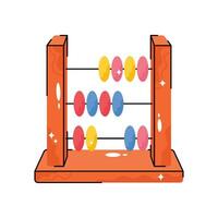 Abacus doodle vector Colorful  Sticker. EPS 10 file