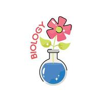 Biology doodle vector Colorful  Sticker. EPS 10 file