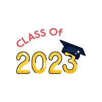 Class of 2023 doodle vector Colorful  Sticker. EPS 10 file