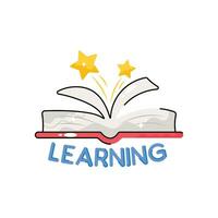 Learning doodle vector Colorful  Sticker. EPS 10 file