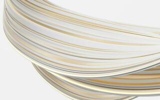 Abstract flowing curve lines, 3d rendering. photo