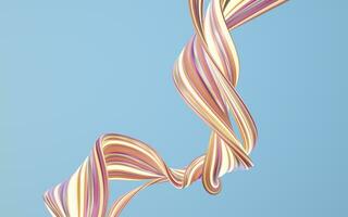 Abstract flowing curve lines, 3d rendering. photo
