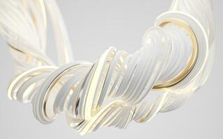 Abstract flowing curve lines, 3d rendering. photo