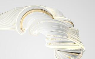 Abstract flowing curve lines, 3d rendering. photo