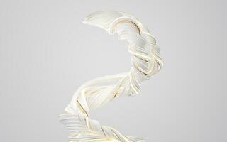 Abstract flowing curve lines, 3d rendering. photo