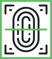 Fingerprint Scan Icon Image. vector