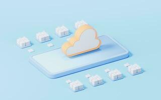 Cloud computing concept, 3d rendering. photo