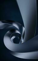 Metallic curve geometry background, 3d rendering. photo