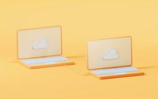 Cloud computing concept, 3d rendering. photo