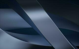 Metallic curve geometry background, 3d rendering. photo