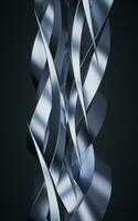 Metallic curve geometry background, 3d rendering. photo