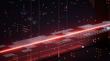 Cyberspace concept background, 3d rendering. photo