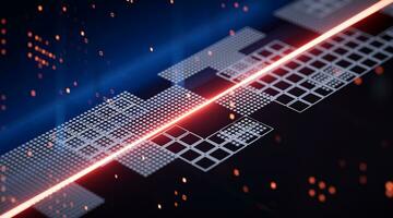 Cyberspace concept background, 3d rendering. photo