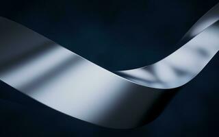 Metallic curve geometry background, 3d rendering. photo