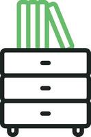 Drawer Book Icon Image. vector