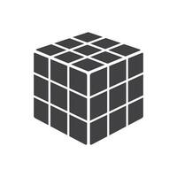 Cubes 3 dimension combination puzzle intelligent game icon vector illustration.