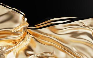 Flowing wave multilayer background, 3d rendering. photo