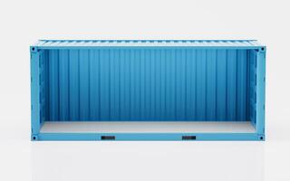 Cargo container, freight and export, 3d rendering. photo